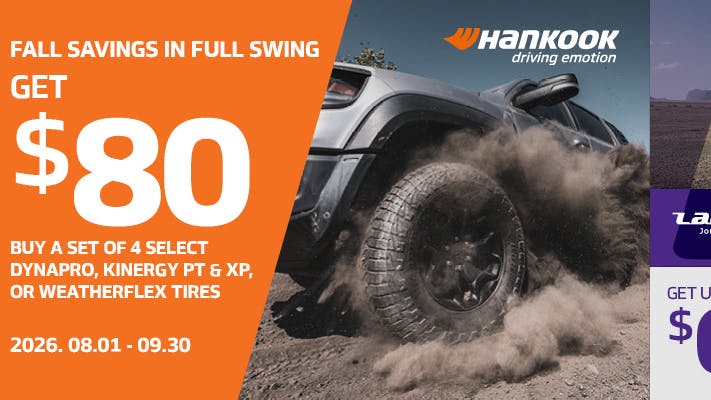 ''The Full Swing' rebate highlights select Hankook Tire passenger and light-truck tire lines,' say Hankook Tire America Corp. officials.