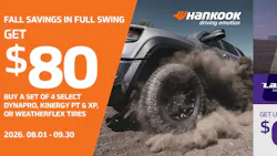 ''The Full Swing' rebate highlights select Hankook Tire passenger and light-truck tire lines,' say Hankook Tire America Corp. officials.