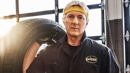 The 'Midas is Best' campaign features actor William Zabka of movie 'The Karate Kid' and TV show 'Cobrai Kai.'