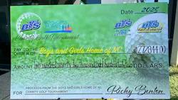 BTS Charity Golf Tournament check