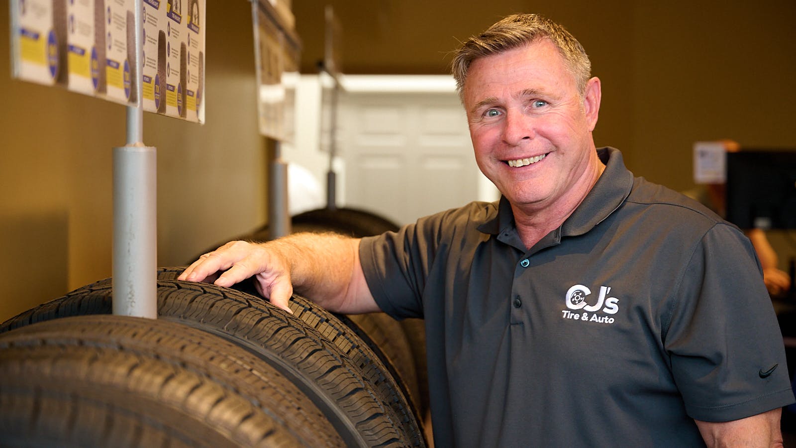 Paul 'Skip' Levengood Sr., founder of CJ's Tire &amp; Auto, says Paul Levengood Jr. (pictured) 'is very, very competitive. He doesn't like to lose. He's a winner. He doesn't do things to lose. He does things to win.'