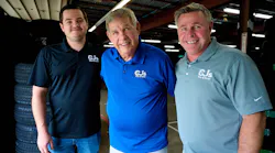 “I can’t believe the growth we’ve had since Paul took over,” says Paul 'Skip' Levengood Sr., founder of CJ’s Tire & Auto (center) with grandson Haley Levengood (left) and Paul Levengood Jr., MTD's 2026 Tire Dealer of the Year.