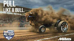 The event will showcase Mitas' PowerPull 01 30.5L-32 tire, which is specifically developed for tractor pulling with a customizable tread design and durable construction. The brand will also highlight the Mitas VF 750/60R46 CFO 189D HC1000 for 'high-capacity self-propelled sprayers and other demanding field applications.'