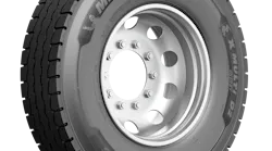The Michelin X Multi Energy D2 tire includes improved rolling resistance by 9% from its predecessor, the Michelin X Multi Energy D tire, with 10% better wet handling performance and 16% better snow starting traction when worn, compared to the Michelin X Multi Energy D tire.