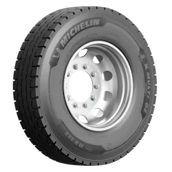 The Michelin X Multi Energy D2 tire includes improved rolling resistance by 9% from its predecessor, the Michelin X Multi Energy D tire, with 10% better wet handling performance and 16% better snow starting traction when worn, compared to the Michelin X Multi Energy D tire.